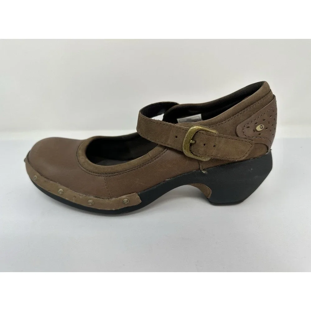 Merrell Luxe MJ Mary Jane Shoes J56098 Coffee Brown Leather Studded Women Size 8